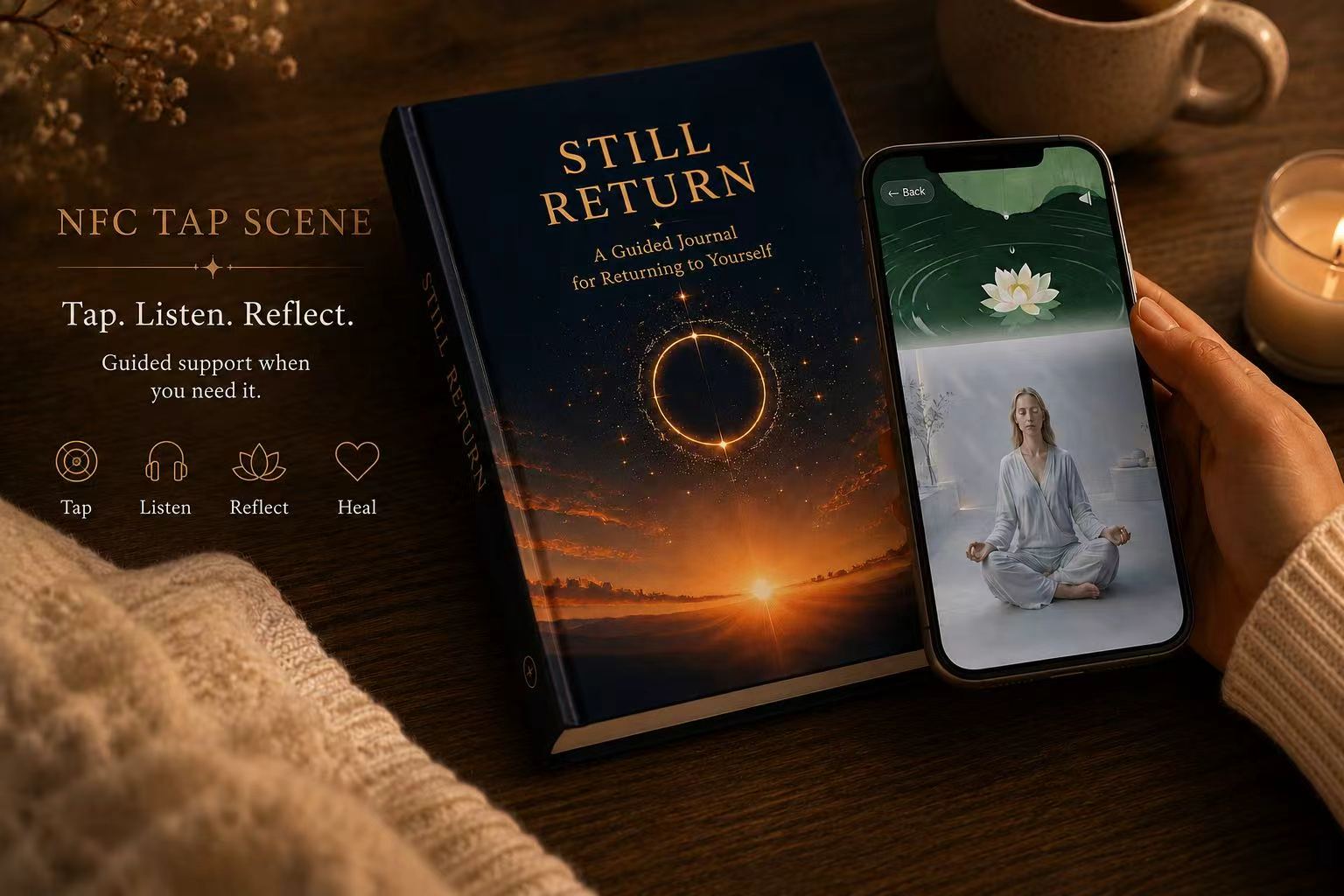 Still Return NFC tap scene with guided phone support